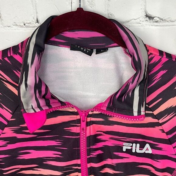FILA Animal Print Pink Pullover Size Medium - Picture 2 of 8